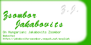 zsombor jakabovits business card